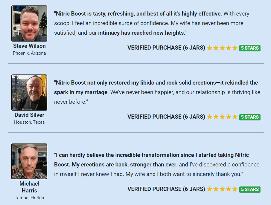 Real Users Comments On Nitric Boost Ultra